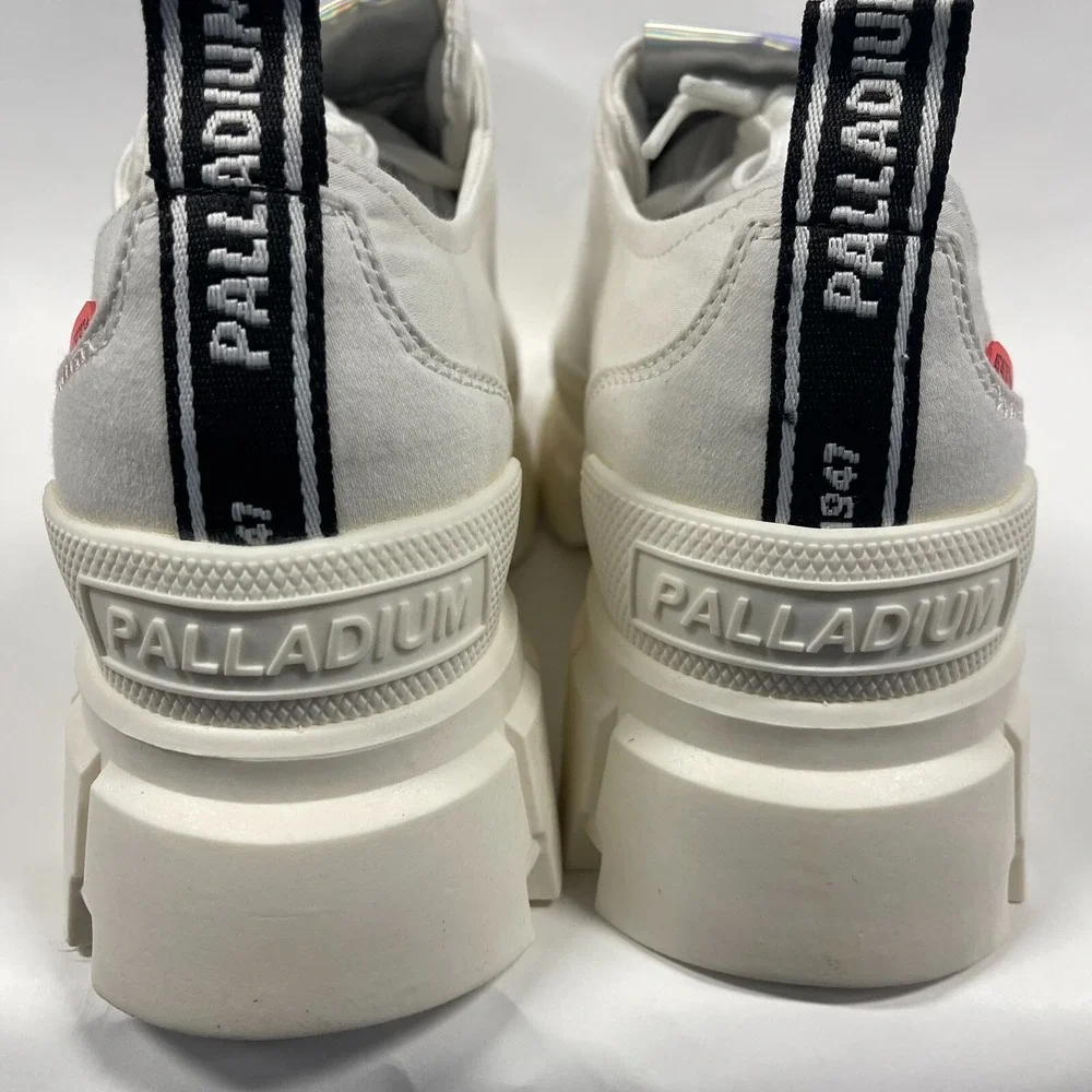Palladium Revolt Lo TX Womens 10 White Low Top Platform Sneakers‎ Chunky Sole